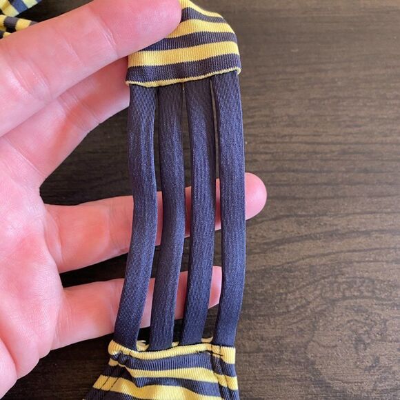 Mossimo Blue Stripe Halter Tank Top Size Small - Picture 3 of 5